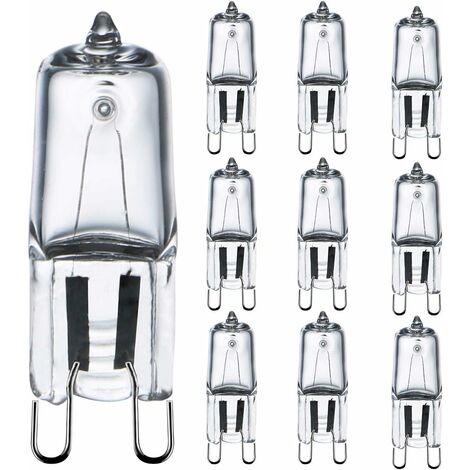 TTIO Ampoules halogènes G9 42W 2800K blanc chaud 620lm 230V G9 ampoule à capsule à intensité variable, 10Pack