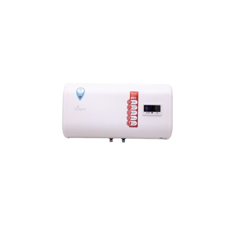 Ttulpe - Comfort 50-H chauffe-eau électrique 50 Litres horizontale à accumulation plat Wi-Fi