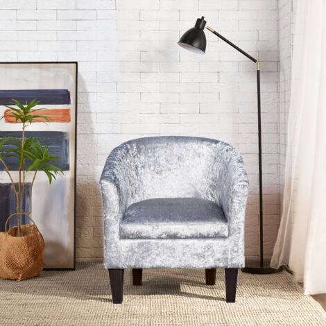 Tub chair Crush Velvet Silver