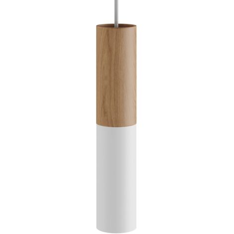 Tub-E14, tube en bois et métal pour spot avec douille double E14