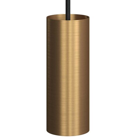 Spostaluce, el punto de luz de metal con bombilla, portalámparas de  casquillo E27, cable textil y agujeros laterales Sin bombilla - Negro