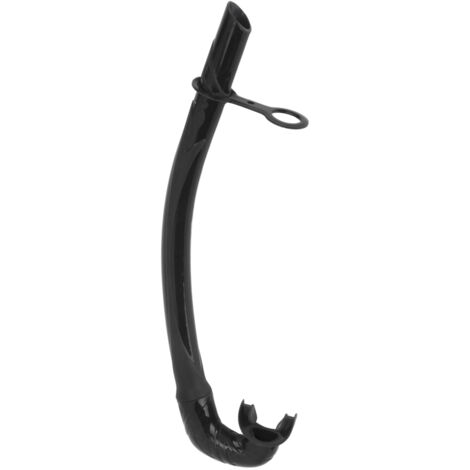 Tuba de plongée pliable en silicone sans odeur, forme en L 38cm, souple pour l'apnée et l'entraînement, couleur noire
