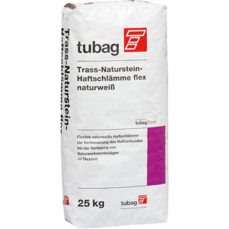 tubag TNH-flex Trass-Natursteinhaftschlämme naturweiß 25kg