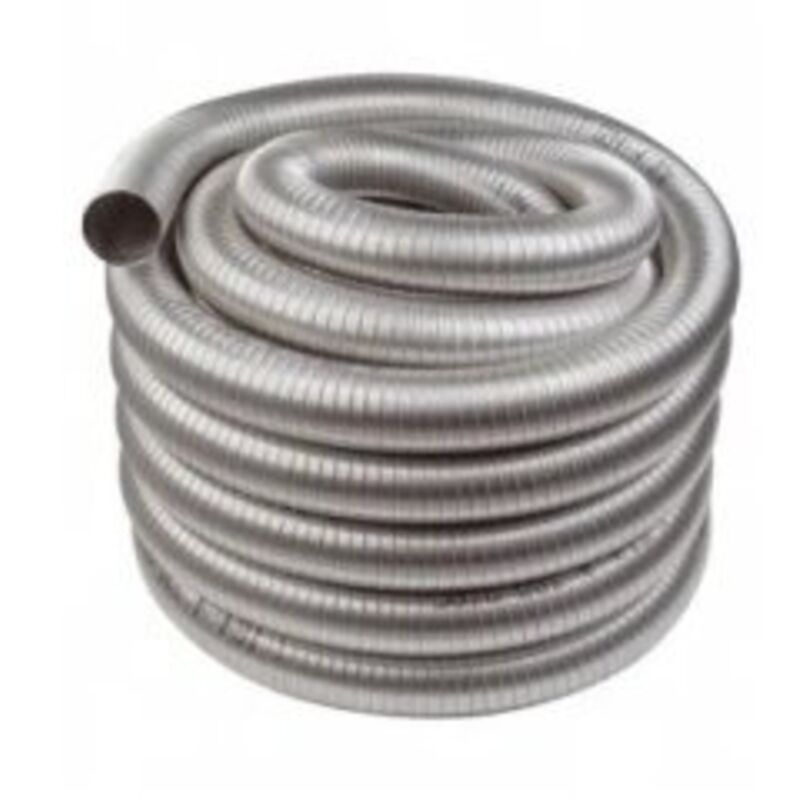 Tubage flexible inox double peau ø80 mm - 2 mètres