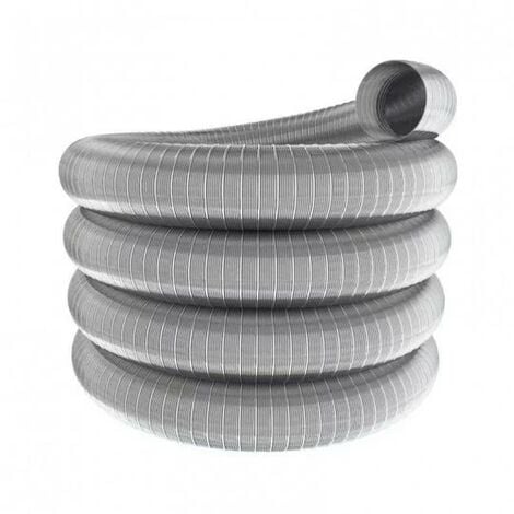 Tubage flexible inox lisse double peau - Au mètre linéaire