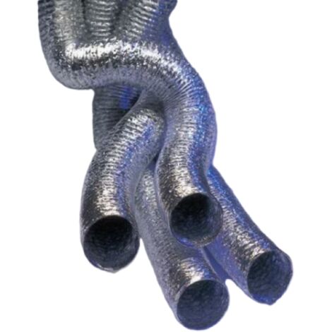 Tubazione flessibile in alluminio e poliestere a-71 diametro 254mm lunghezza 10metri systemair 80808