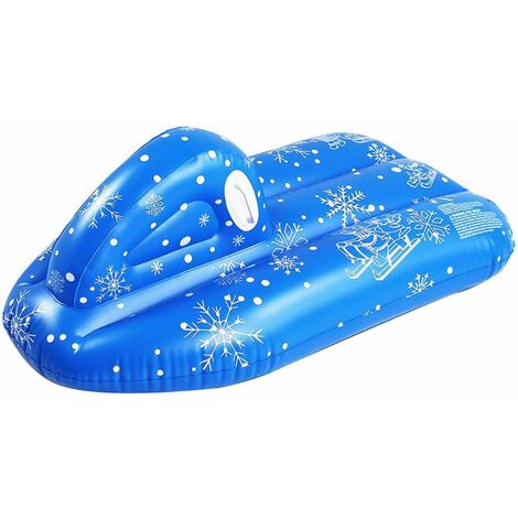 Tube à neige gonflable, forme de yacht, luge à neige gonflable, portable et épaisse, pour enfants et adultes avec poignées antidérapantes, jouets de neige géants pour sports d'hiver