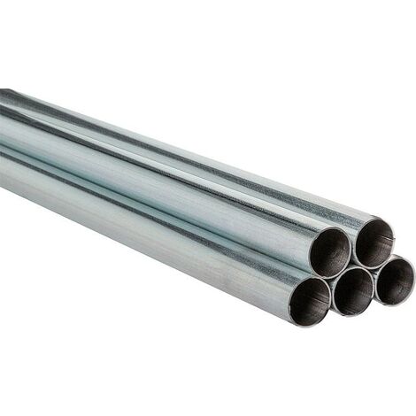 Tube acier électrozingué Ø15x1,2 en barres de 6 m - Lot de 10