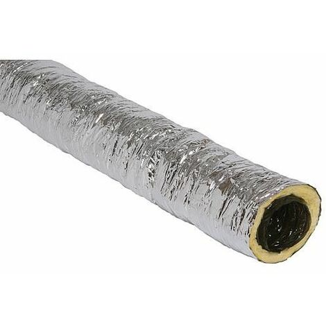 tube aération flexible, isolé 25mm épaisseur, en plastique 6 m, d160 mm