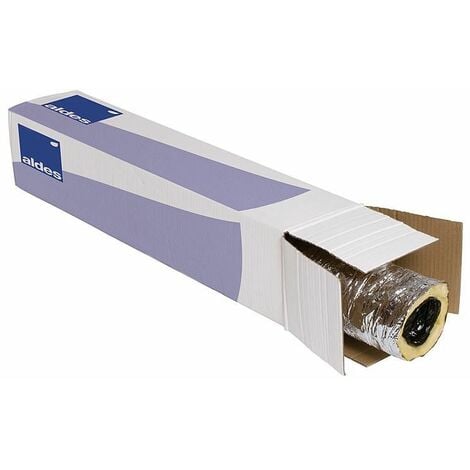 Tube aération flexible isolé Compact, en plastique 12 m en carton, d80 mm