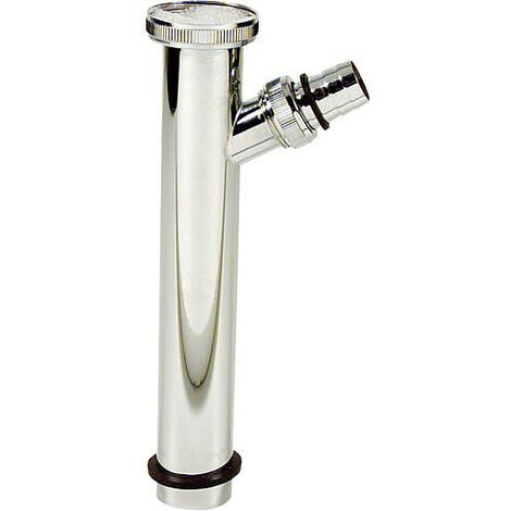 Tube ajustable 32x200mm avec raccord cannelé DN 20 (3/4") laiton chromé