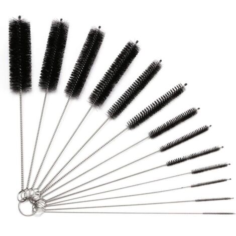 Tube Brosse de Nettoyage 13pcs Kit, Brosse de Nettoyage Tube pour Bouteille en Verre Bébé Biberon Bouilloire Clavier, Tuyau B