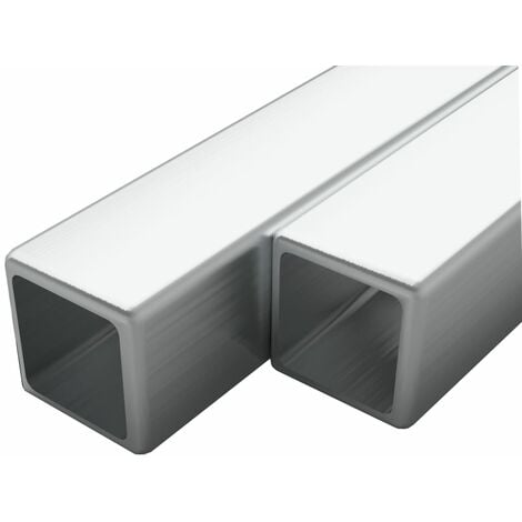 Tube carré Acier inoxydable 2 pcs V2A 2 m 25x25x1,9 mm