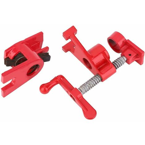 Tube Clamp, Wood Clamp, Quick Coupler, 3/4 "Pipe Clamp, Vertical Hand Crank Woodworking Quick Clamp, Metal Woodworking Workbench Carpenter Tool