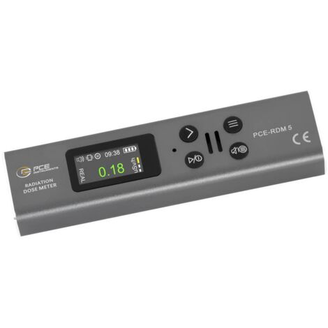 Tube compteur de Geiger-Müller PCE Instruments PCE-RDM 5 Radiations : Gamma, rayons X, beta, signal sonore d'avertissement, avec fonction dosimètre, Q050173