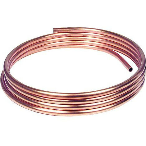 Tube d installation en cuivre souple - couronne 50 m - 6 x 1,0 mm RAL/DVGW, DIN-EN 1057