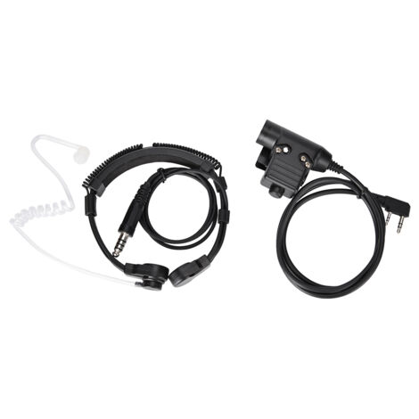 Tube d'air contrôlé par la gorge avec casque talkie-walkie militaire U94 PTT confortable-AquaForge