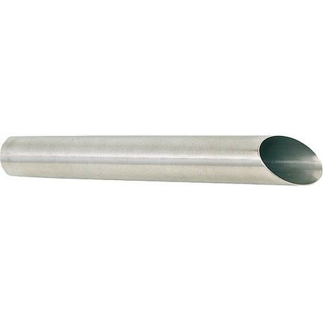 Tube d'aspiration biseaute en inox Dm 38 mm L : 295 mm