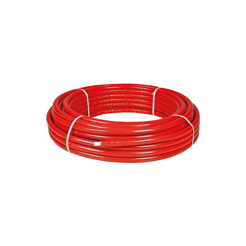 Banyo - Tube d'assemblage metallique en rouleau, 16x2mm avec isolation rouge,10mm,emb. 50m, EnEV50%