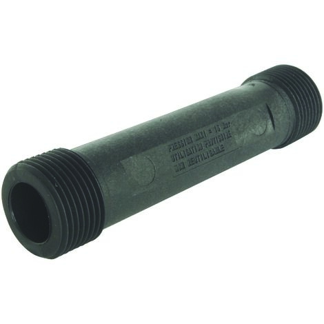 Watts – Tube d'attente en plastique pour compteur d'eau – Double mâle 3/4' – Longueur 110mm – Compatible avec compteurs MM20/27
