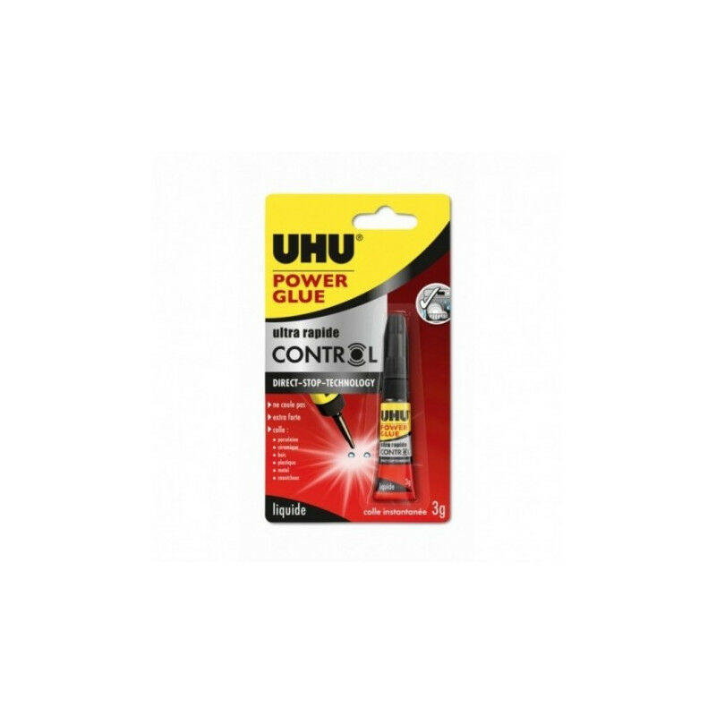 UHU - Tube de 3 g de colle Power glue Control