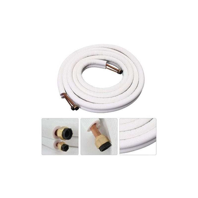 Tube de climatiseur Tuyau de cuivre à serpentin isolé en cuivre Tuyau de climatisation Tuyauterie en Aluminium Tuyau en Aluminium Torsadé 1m