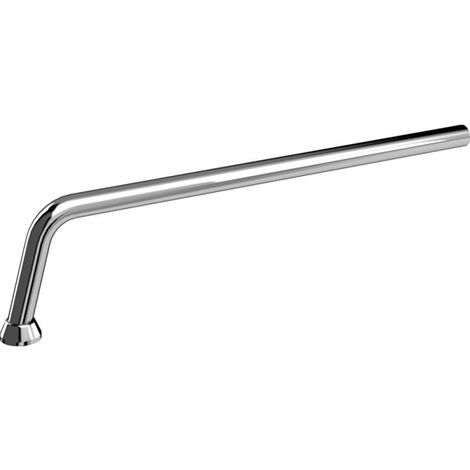 Tube de connexion évacuation baignoire chromé Clearwater pour siphon en P - Aquatop