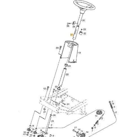 TUBE DE DIRECTION NOIR ORIGINAL STIGA - 1134-5216-01
