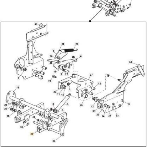 TUBE DE LEVAGE INFERIEUR PRISE DE FORCE TC/MP VNN ORIGINE STIGA - 382869053/0