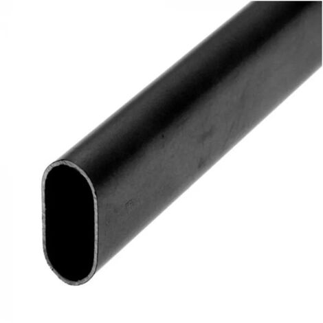 Tube de penderie ovale 30x15mm – Acier noir – Longueur 2 mètres – Fixation à suspendre pour penderies et espaces de rangement – Cime