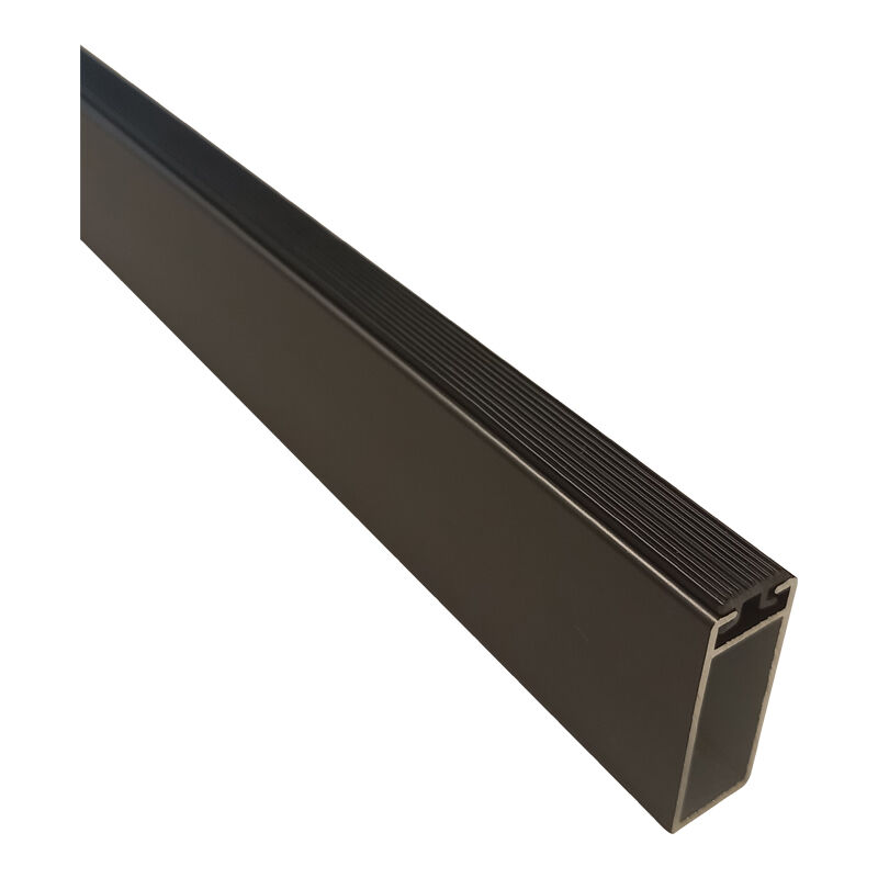 Itar - Tube de penderie rectangulaire - Décor : Titanium - Longueur : 1000 mm - Matériau : Aluminium