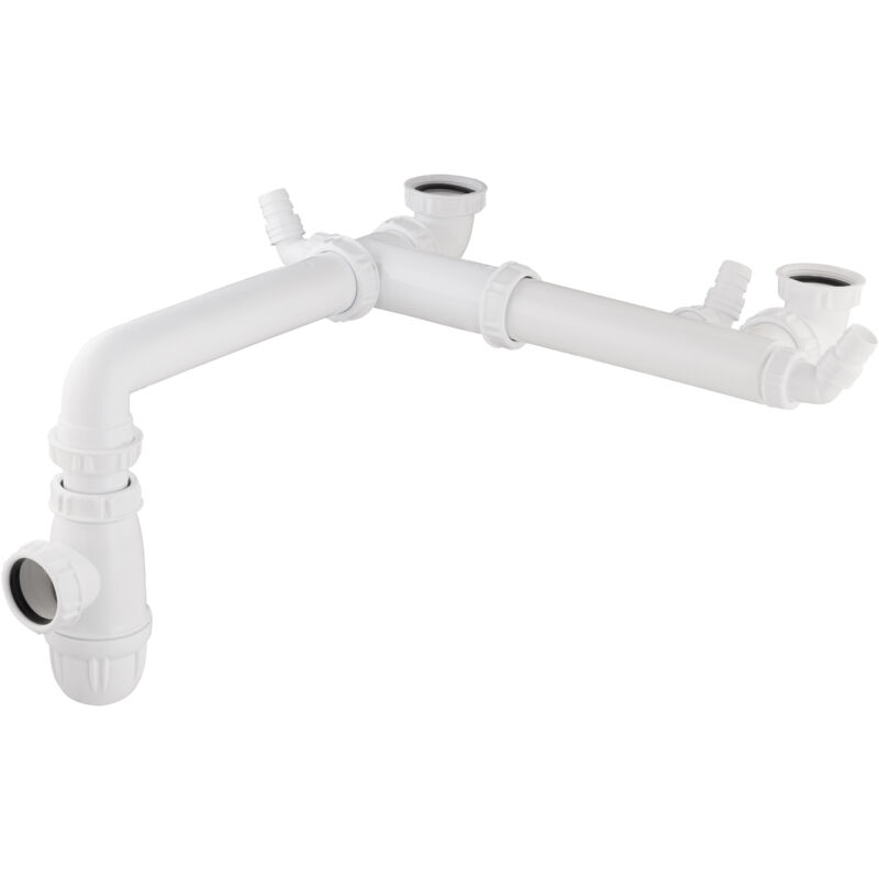 Noyon&thiebault - Tube de raccordement pour évier 2 bacs décalés Ø40 - 1'1/2