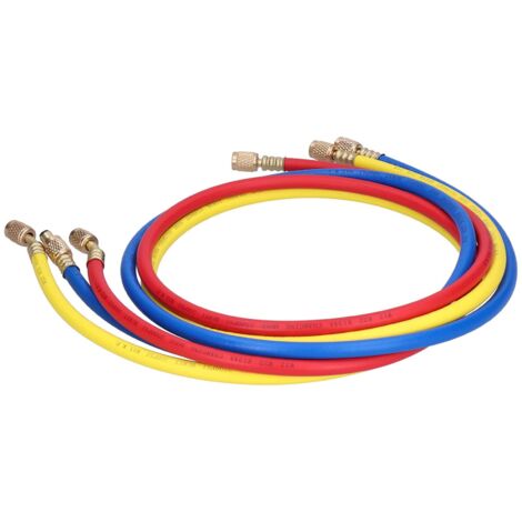 Tube de réfrigérant, Tuyau de Charge AC en Caoutchouc et Laiton 3 pièces pour climatiseurs précis pour réfrigération Automobile pour climatiseurs industriels
