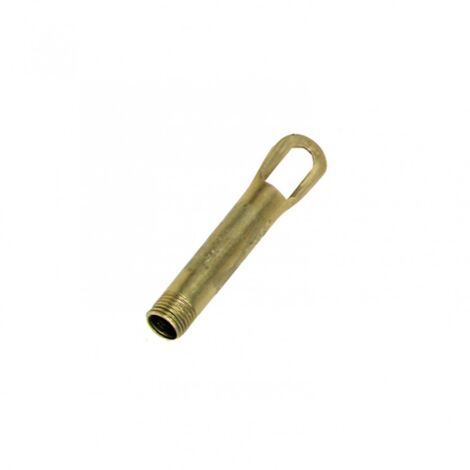 Tube de suspension laiton avec bague coulissante et vis d'arrêt, pas mâle 10x1 - Tibelec