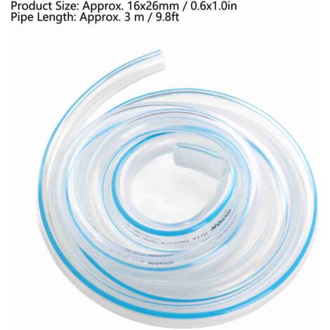 Tube de Traite PVC Transparent G3/8 - 3 mètres pour Machine à Traire, Accessoire Agricole