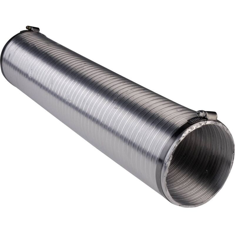 N51824 Tube de ventilation flexible aluminium (ø x l) 12.5 cm x 2.5 m argent - Wallair