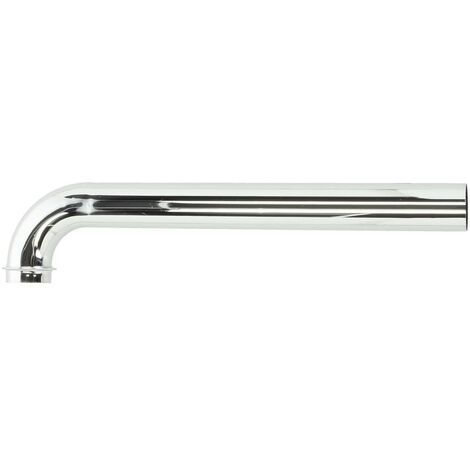 Tube d'évacuation lavabo 90° avec rebord 32 x 300 mm chromé