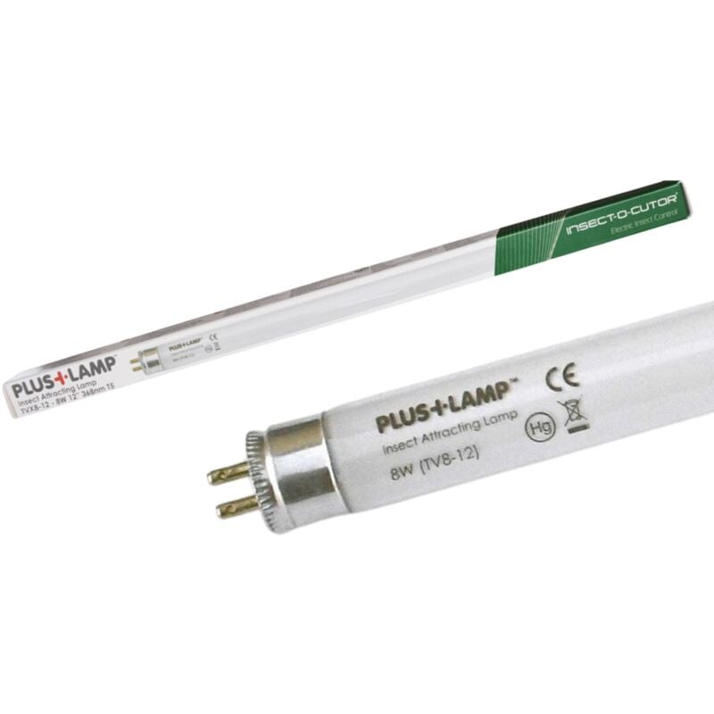 Insect-o-cutor - Edialux PlusLamp™ 8 watt, lampe uv pour désinsecteur PlusZap Gen 3 16W, tube uv 368 nm, 8000 heures, pièce détachée en aluminium