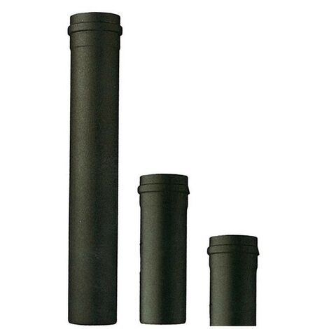 Tube en acier émaillé 50 cm – Diamètre 12 cm – Épaisseur 1,2 mm – Résistant aux feux de suie – Pour poêles à granulés - 39acier