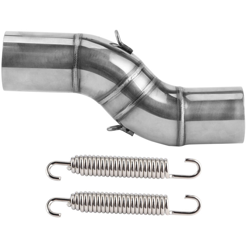 Treetalk - Tube en acier inoxydable de tuyau d'échappement de moto pour Benelli trk 502X 2018-2020 1tuyau d'échappement intermédiaire 2manille à