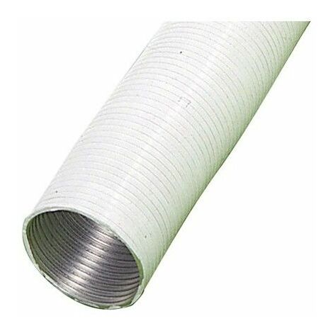 Tube en aluminium compact blanc Ø 100 mm./5 mètres