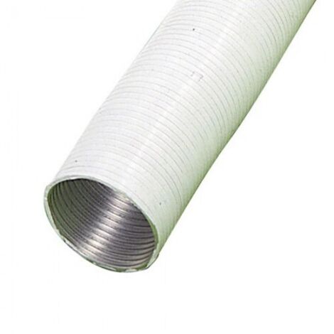 Tube en aluminium compact blanc Ø 110 mm./5 mètres