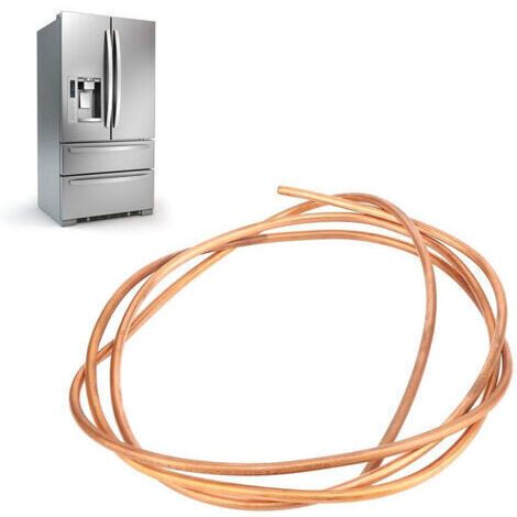 Tube en cuivre 2m – Diamètre extérieur 6mm, intérieur 5mm – C1100 T2 pour réfrigération et climatisation – Souple et durable