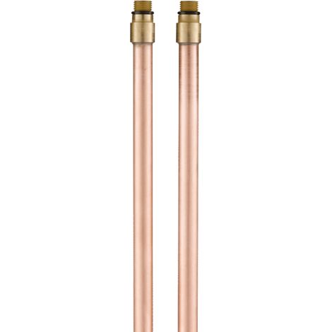 Tube en cuivre non chromé Delabie M10x1AG L365mm, 2 pièces