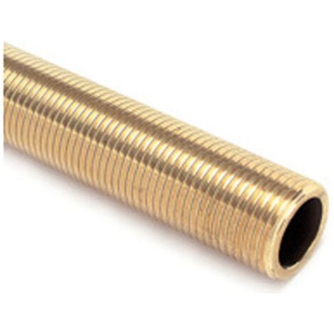 tube fileté brut en laiton - 15 x 21 - 100 mm - sachet de 1