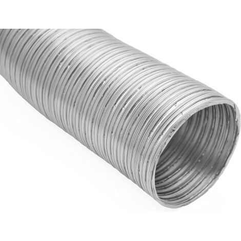 Tube flexible en aluminium – Convient aux conduits de ventilation, aux grilles de ventilation et aux climatiseurs portables – 153 mm x 1,5 m