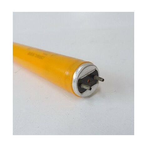 Tube fluo T8 18W couleur jaune teinte 62 longueur 590mm (60cm) LUMILUX L18W/62 (232700)