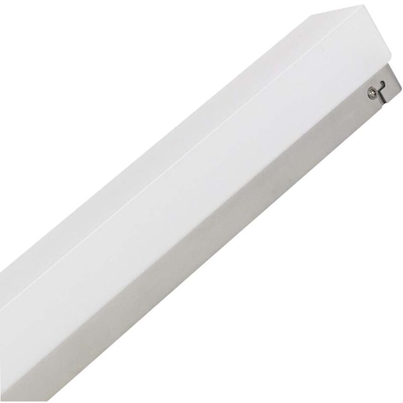 Muellerlicht - Applique murale LED, 10W, 750lm, 3000K, 60cm, blanc chaud, argent