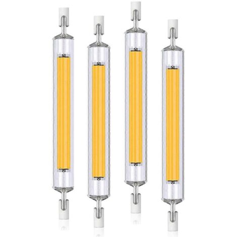 Tube LED COB R7S 10 W en verre, 118 mm, ampoule COB AC220 V - Voir image