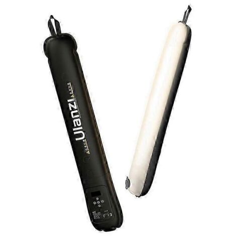 Tube lumineux gonflable bicolore UA12, magnétique et étanche, avec éclairage vidéo LED, 12 modes d'éclairage et charge rapide (noir)